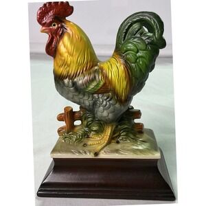 Made In Japan Rooster Figurine Vintage Ceramic Chicken Farmhouse Decor